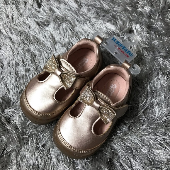 rose gold baby girl shoes